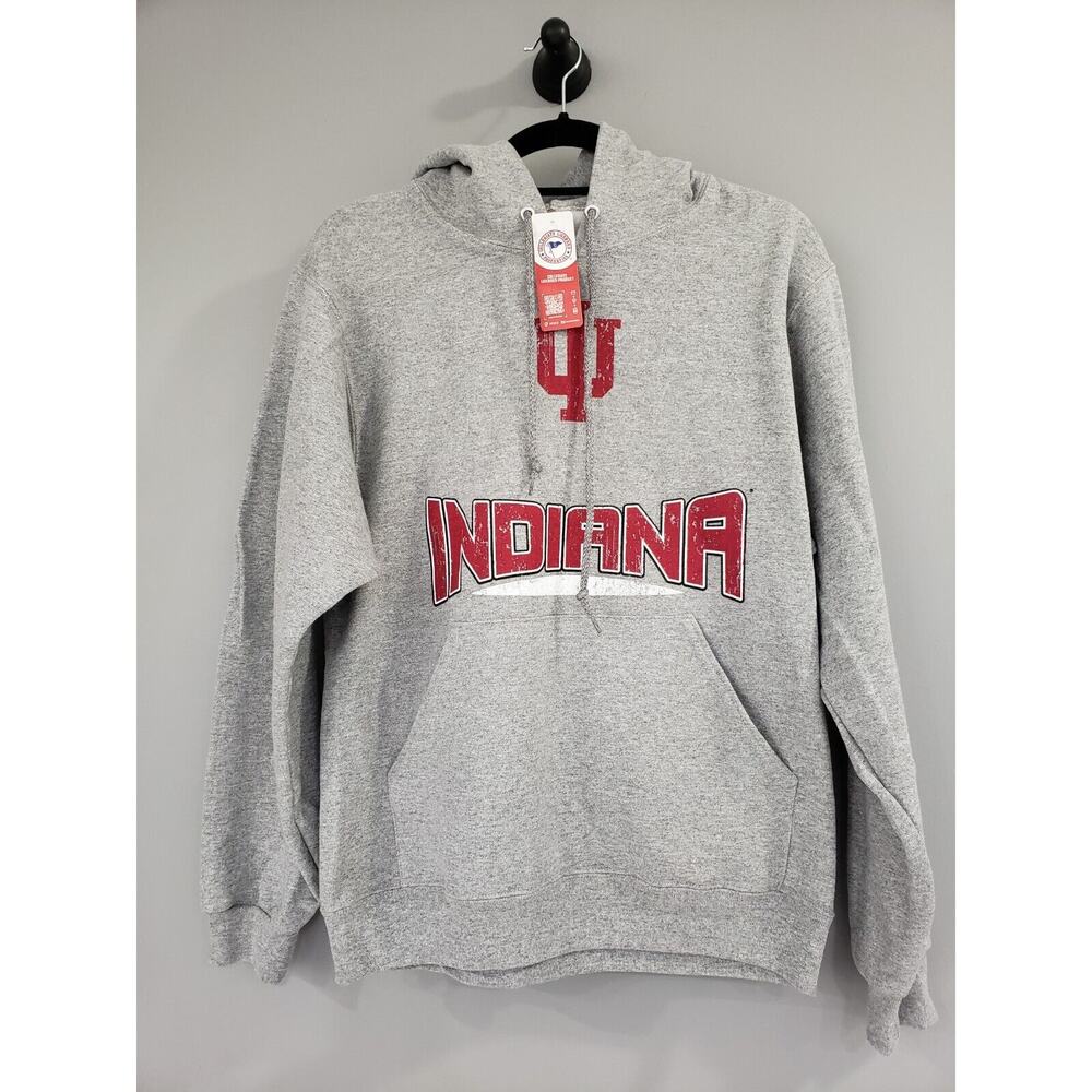 NEW NCAA‎ Indiana University Hoosiers Grey Hoodie Men Adult Small College Team